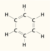 Benzene molecule.